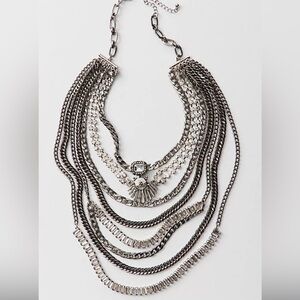 Free People Silver Multi-Chain Necklace